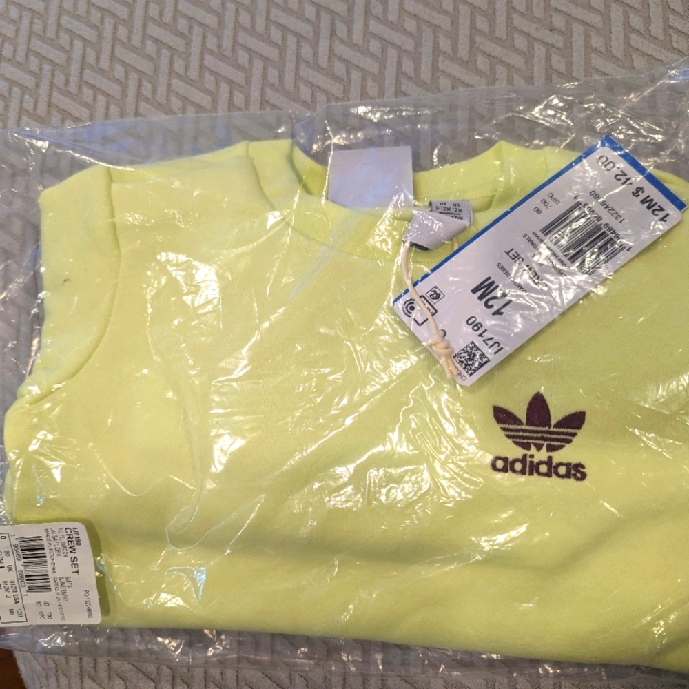 Adidas tracksuit 12m pulse yellow